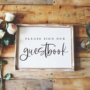 please sign our guestbook wedding sign, wedding sign, guestbook sign / olivia sign / SKU: LNWS02B *no frame incl.*