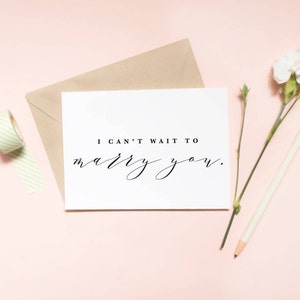 Carte J'ai hâte de t'épouser, carte de mari, carte de femme, carte de mariée, carte de marié / SKU : LNWD26 | LUNE