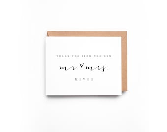 Bulk Pack of Wedding Thank You Cards | Newlywed Thank You Cards | Includes Envelopes