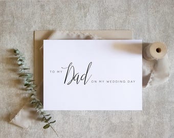 Dad Wedding Day Card | To My Dad On My Wedding Day | Bride To Father Card