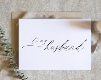 To My Husband on Our Wedding Day Card | Groom Wedding Card | Wedding Day Greeting