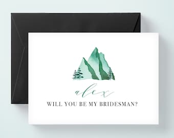 Be my groomsman card,  will you be my groomsman card, groomsman proposal card will you be my best man card, wedding card / SKU: LNGMP13C