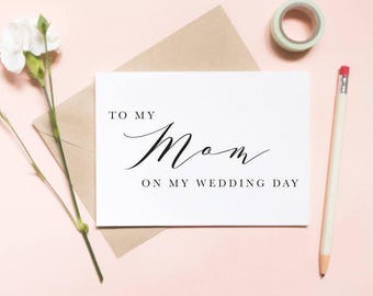 To My Mom on My Wedding Day Card | Wedding Day Greeting