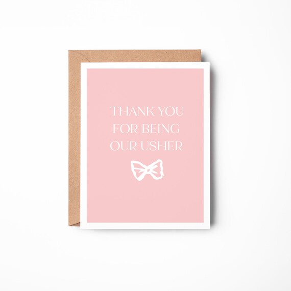 Personalised Thank You Usher Wedding Card By Alphabet Bespoke Creations - View #6