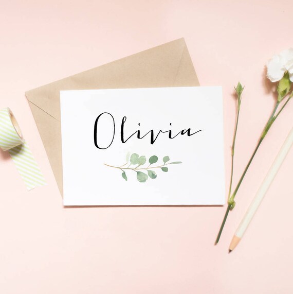 Customized Name Wedding Card Floral Card Bridesmaid Proposal Etsy