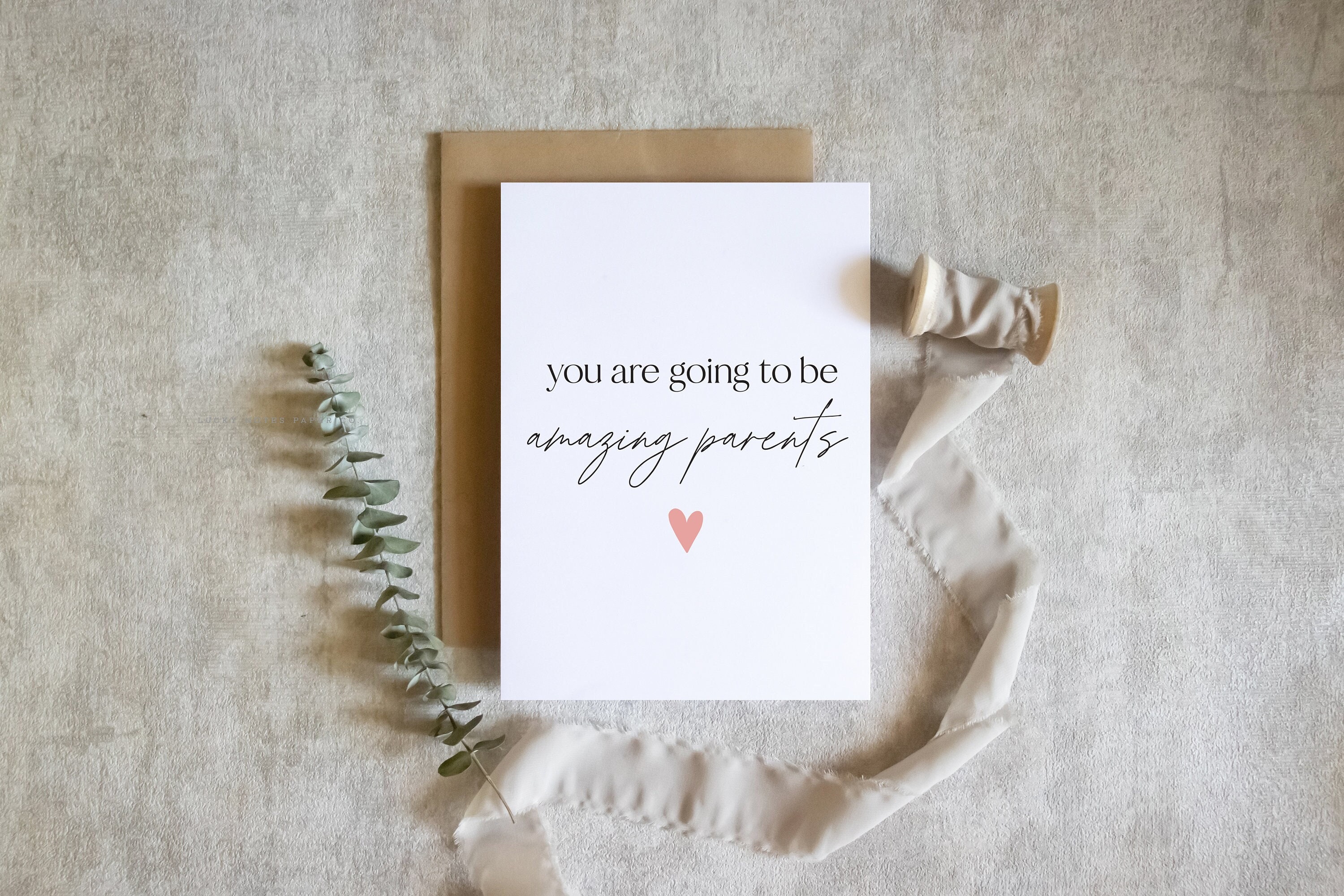 you're going to be amazing parents / new parents card / new baby card / congrats on new baby card / baby shower card / SKU: LNBABY04