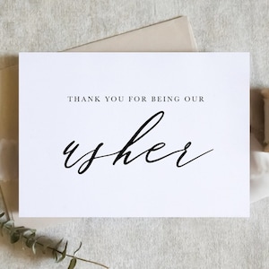merci d'avoir été notre huissier, carte de mariage pour huissier, merci huissier, carte de mariage / SKU : LNWD50V | RINA