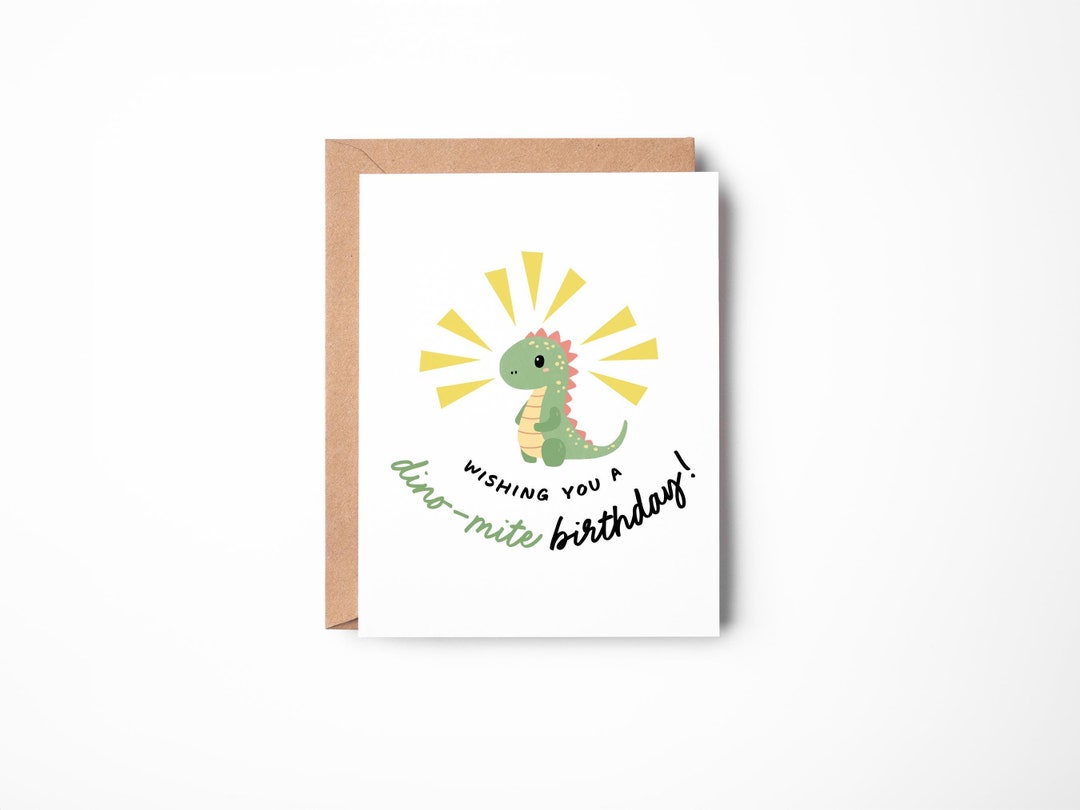 Cute Dnosaur Brthday Card, Greetngs Card For Lttle Boy, 1st Brthday Card, Son's Brthday