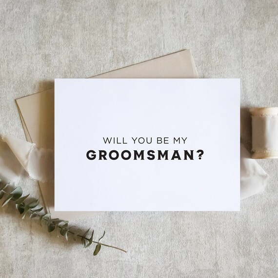 Simple Be My Groomsman Card Will You Be My Groomsman Card - Etsy