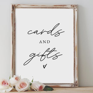 cards and gifts sign, cards and gifts wedding sign, cards sign, gifts sign, reception sign / JANEY / SKU: LNWS07C *no frame incl.*