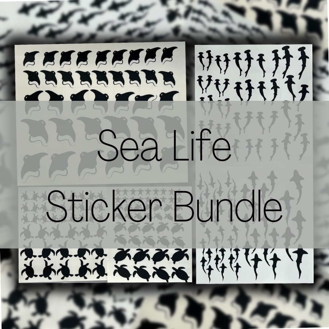 Only 105.00 usd for Black Vinyl Resin Stickers- Sea Life series Online at  the Shop