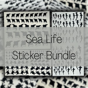 Only 105.00 usd for Black Vinyl Resin Stickers- Sea Life series