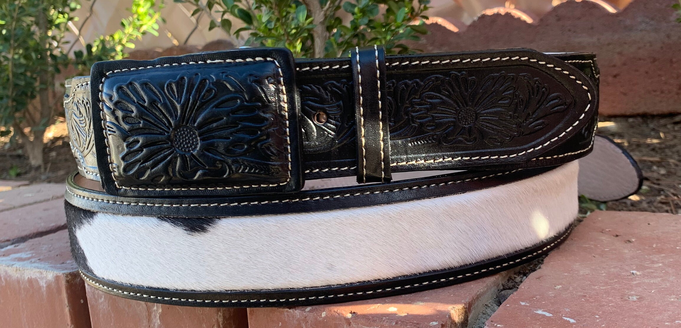 Men's Black Western Belt. Cowboy 2 wide Rodeo Etsy