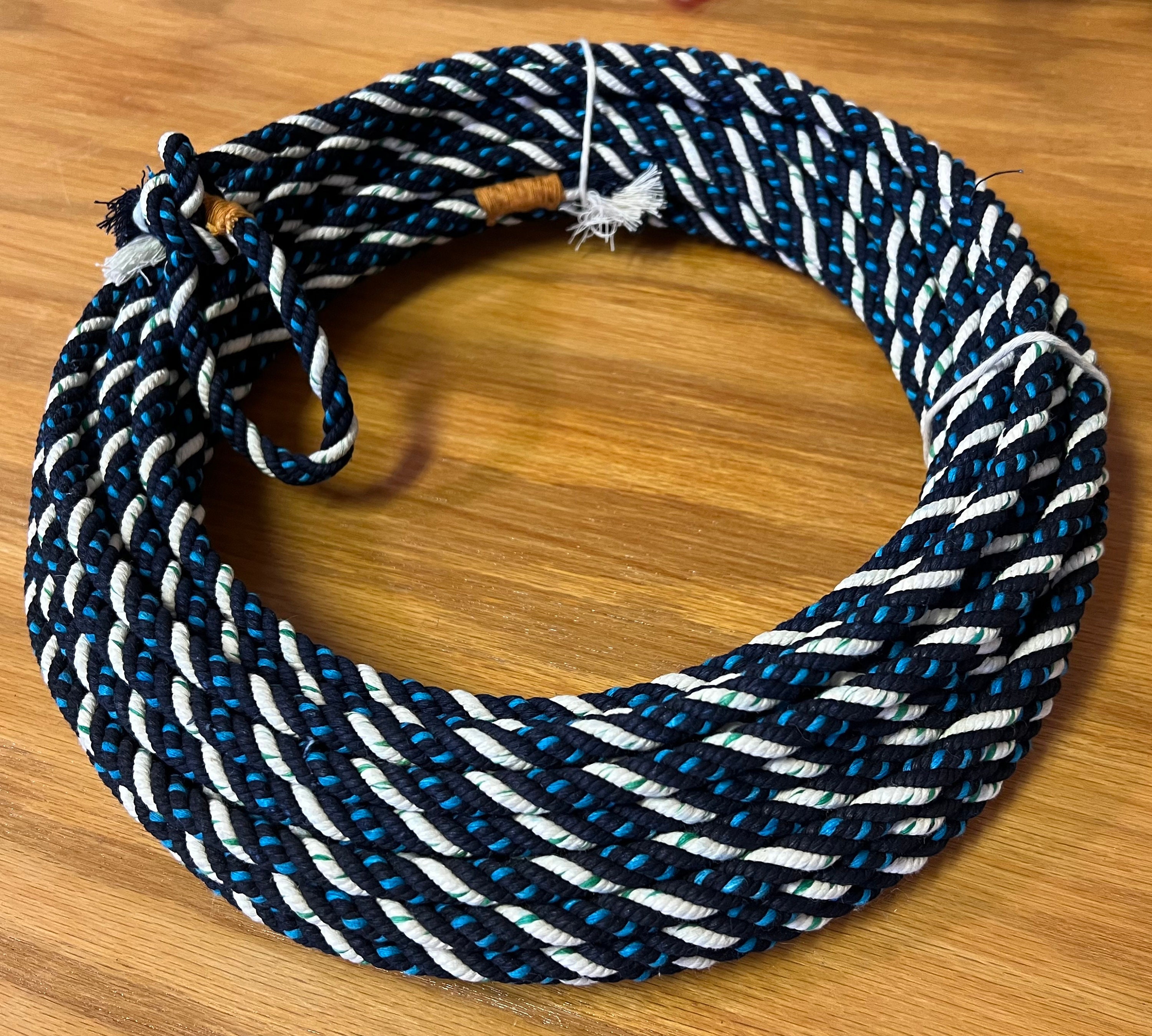 Argentine BRAIDED RAWHIDE 46' LARIAT Lasso Rodeo Ranch Gaucho Leather  Western !!