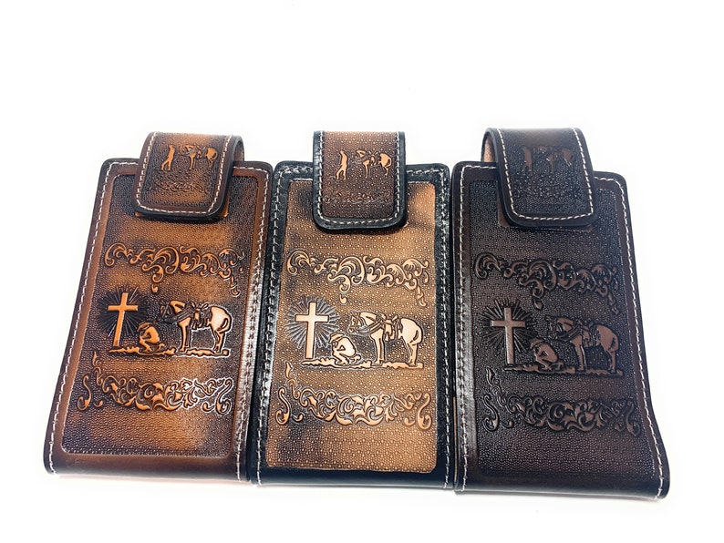 Western Cell Phone Case Heavy Duty Genuine Leather Cowboy Etsy