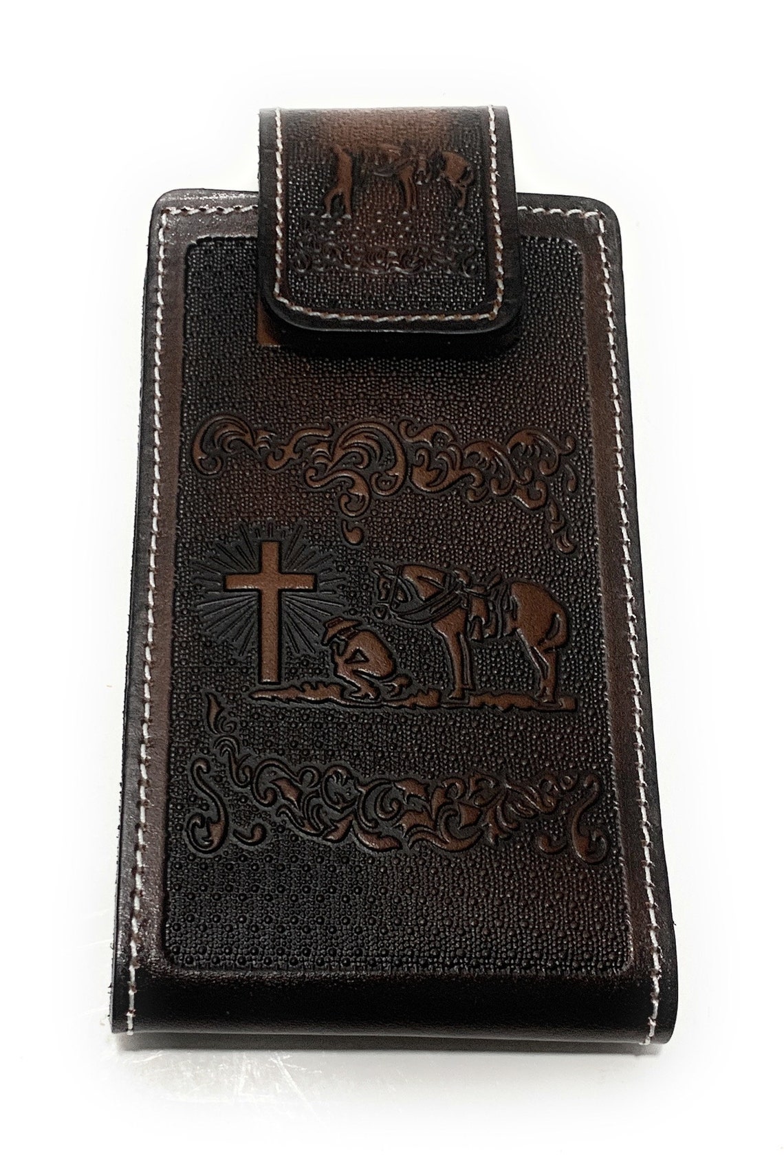 Western Cell Phone Case Heavy Duty Genuine Leather Cowboy Etsy