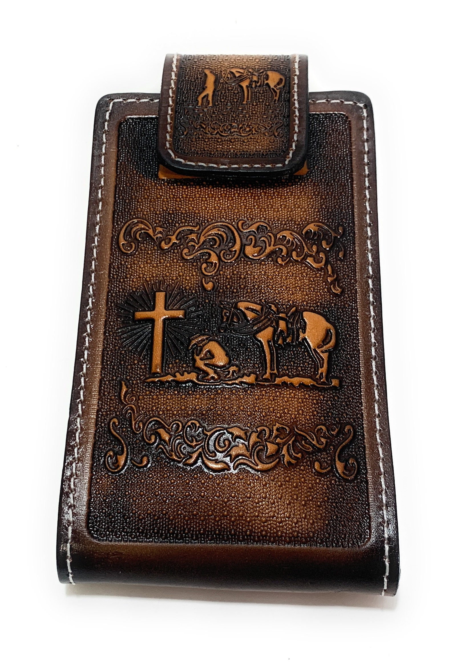Western Cell Phone Case Heavy Duty Genuine Leather Cowboy Etsy