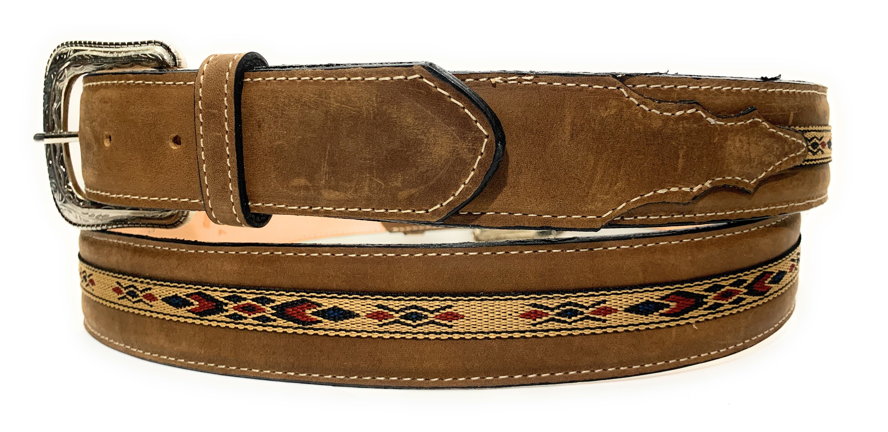 South Western Style Leather Belt Ranger Cowboy Rodeo Belt Etsy