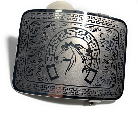 Mens Western Stainless Steel Belt 