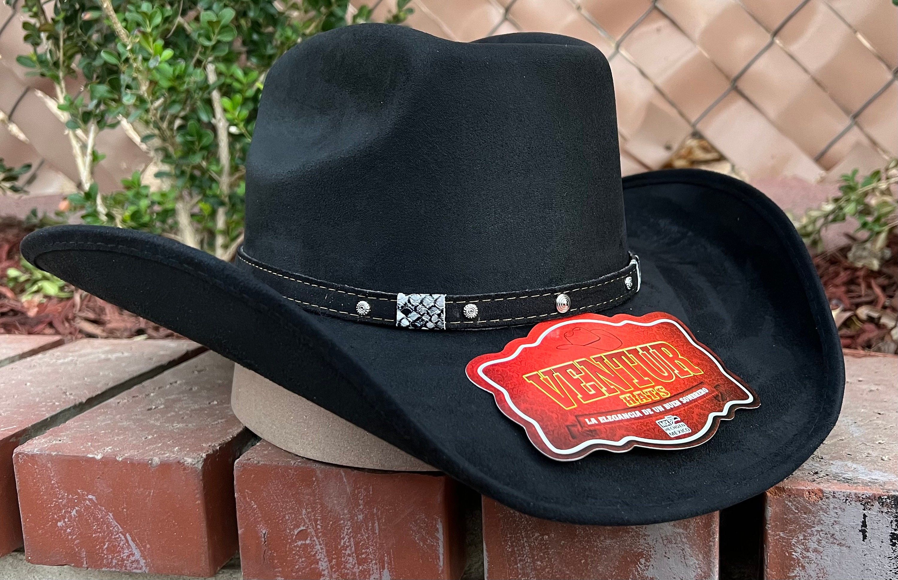 Men's Black Western Hat. Sombrero Texana Vaquera. Rodeo Etsy