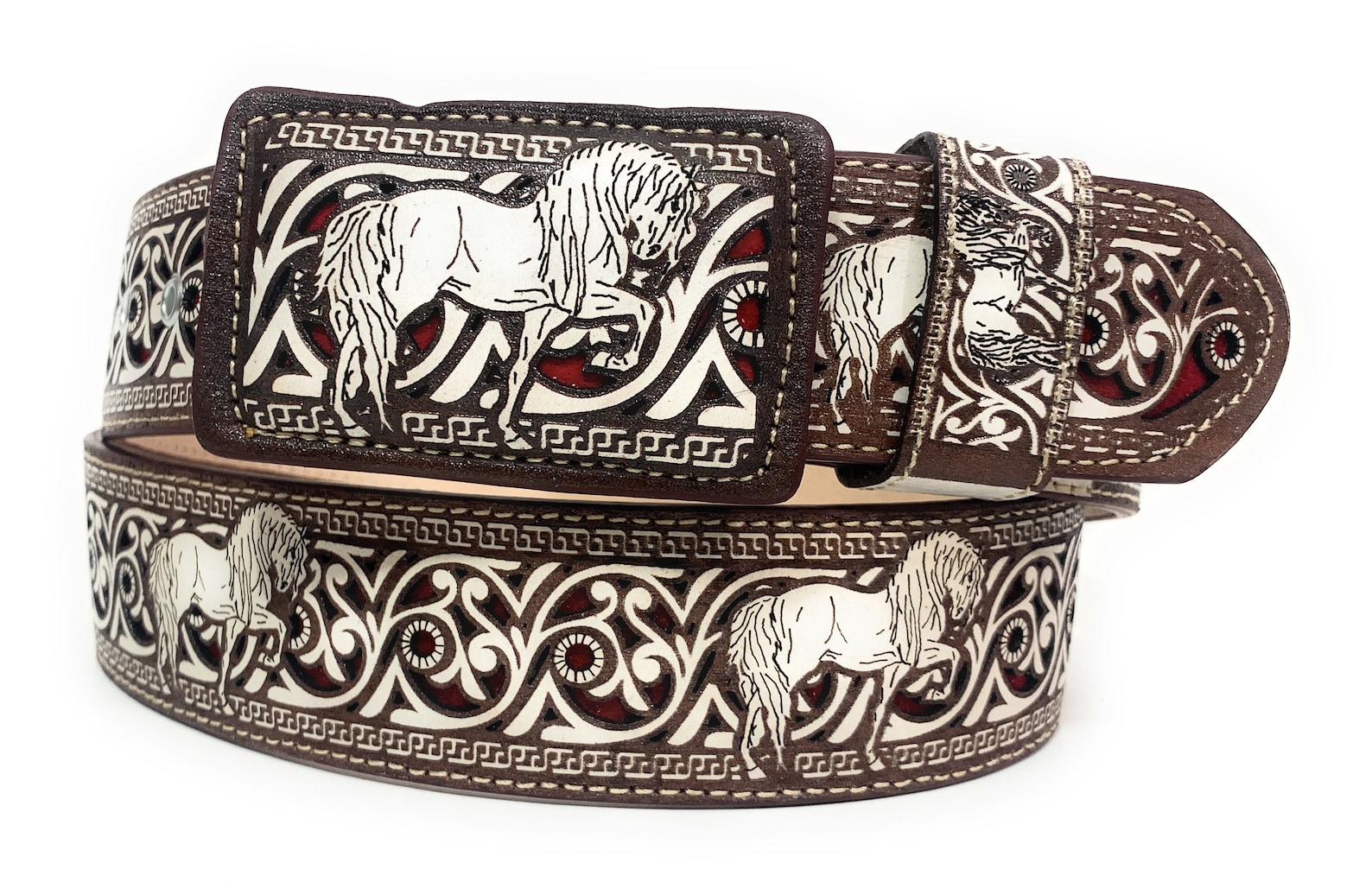 Authentic Mexican Charro Belt Cinto Laser Vaquero Fino Etsy