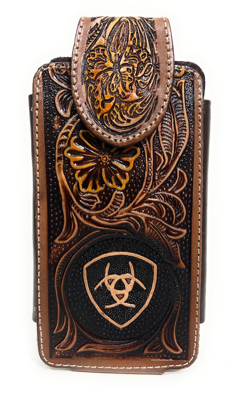 Western Cell Phone Case Heavy Duty Genuine Leather Cowboy Etsy