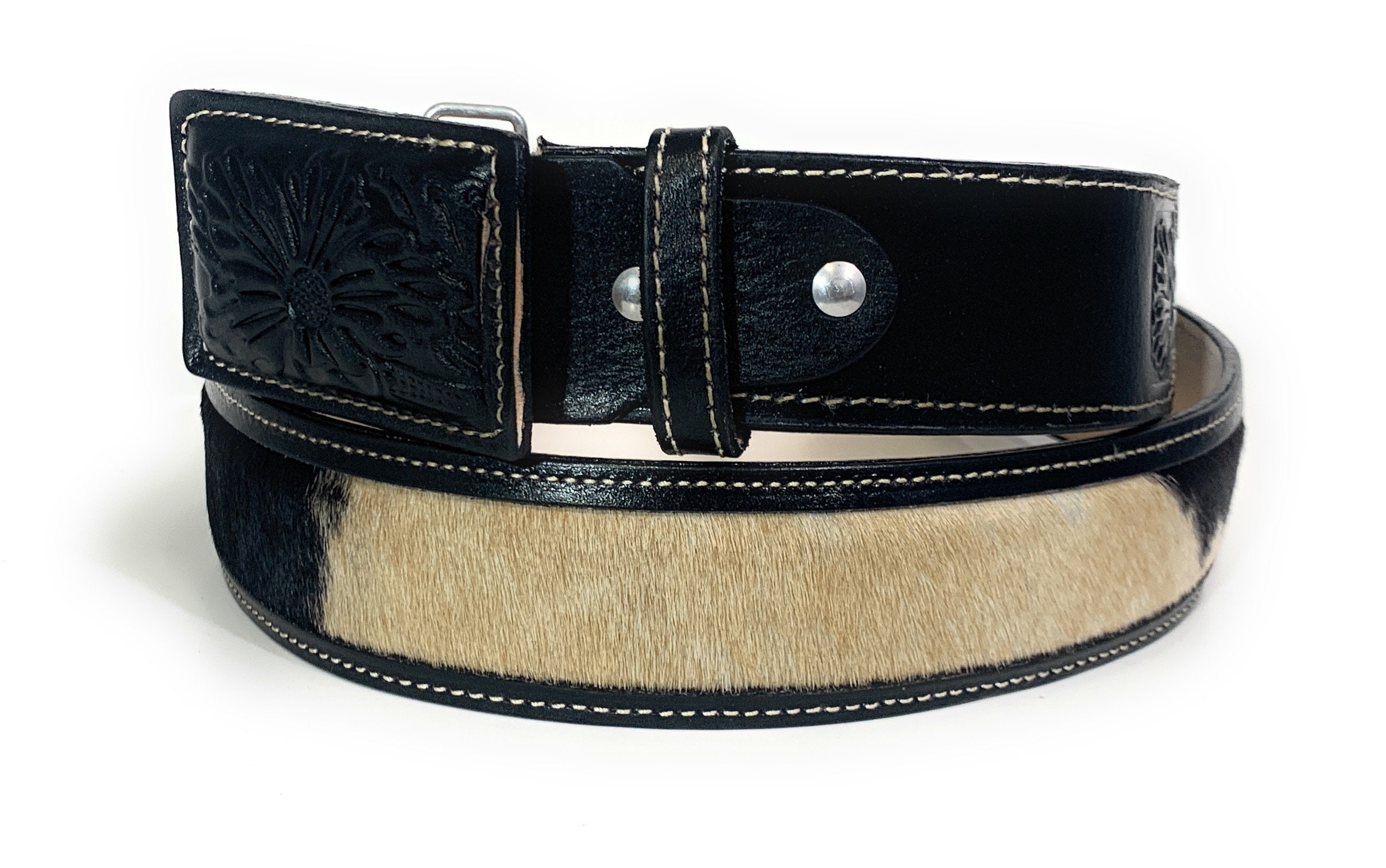 Men's Black Western Belt. Cowboy 2 wide Rodeo Etsy