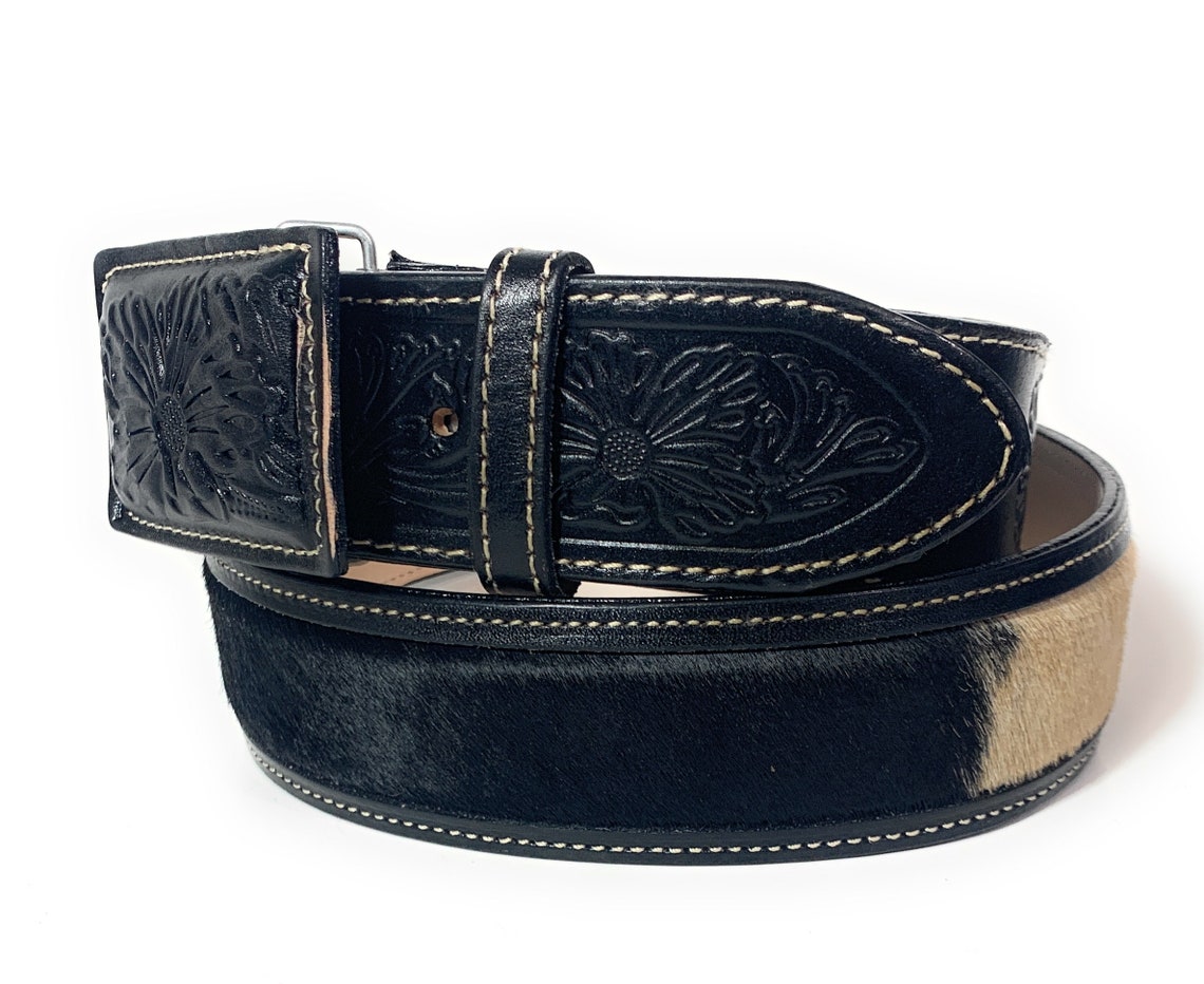 mens black western belt