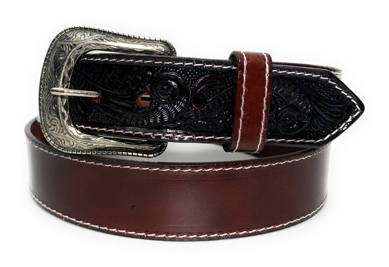 Men's Genuine Leather Western Belt. Texas Style Cowboy - Etsy