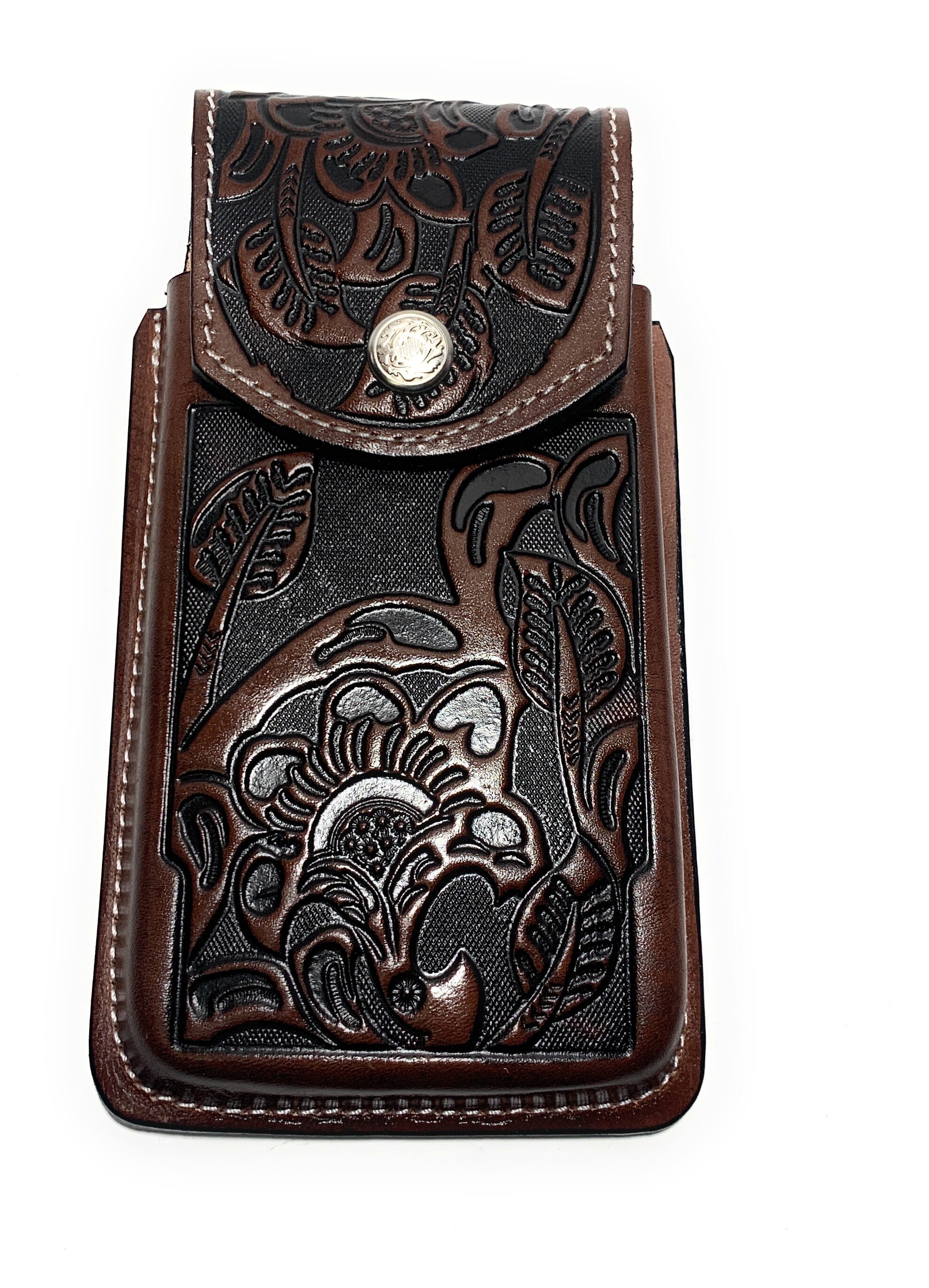 Western Cell Phone Case Cowboy Heavy Duty Genuine Leather XL Cell