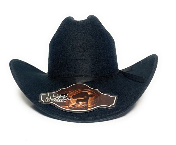 Men's Black Western Hat. Sombrero Texana Vaquera. Rodeo | Etsy