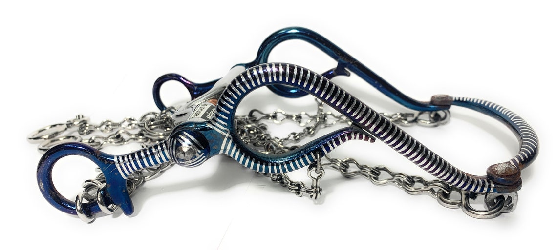 5 1/8 Mexican Charro Horse Bit. Freno Charro Azul Etsy