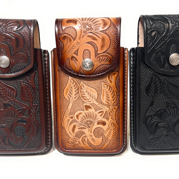 Cowboy Leather Cell Phone Case Etsy