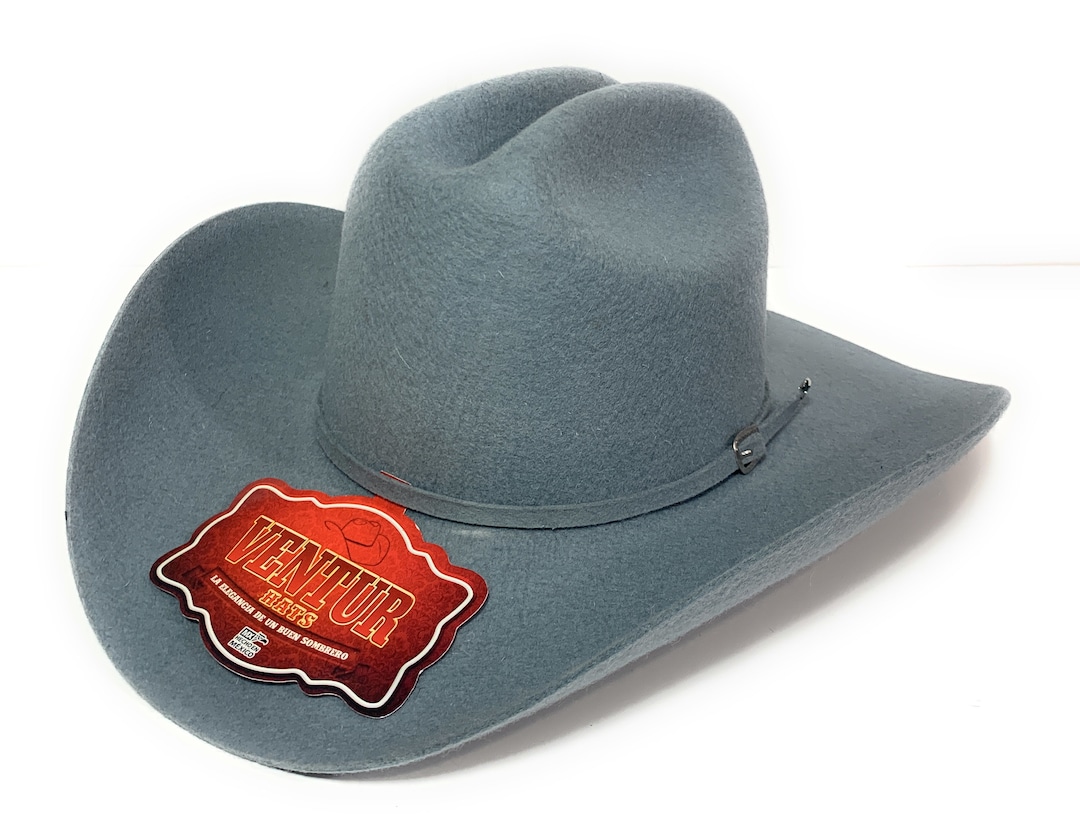 Men's Gray Felt Western Hat. Cowboy Rodeo Gray Hat. - Etsy