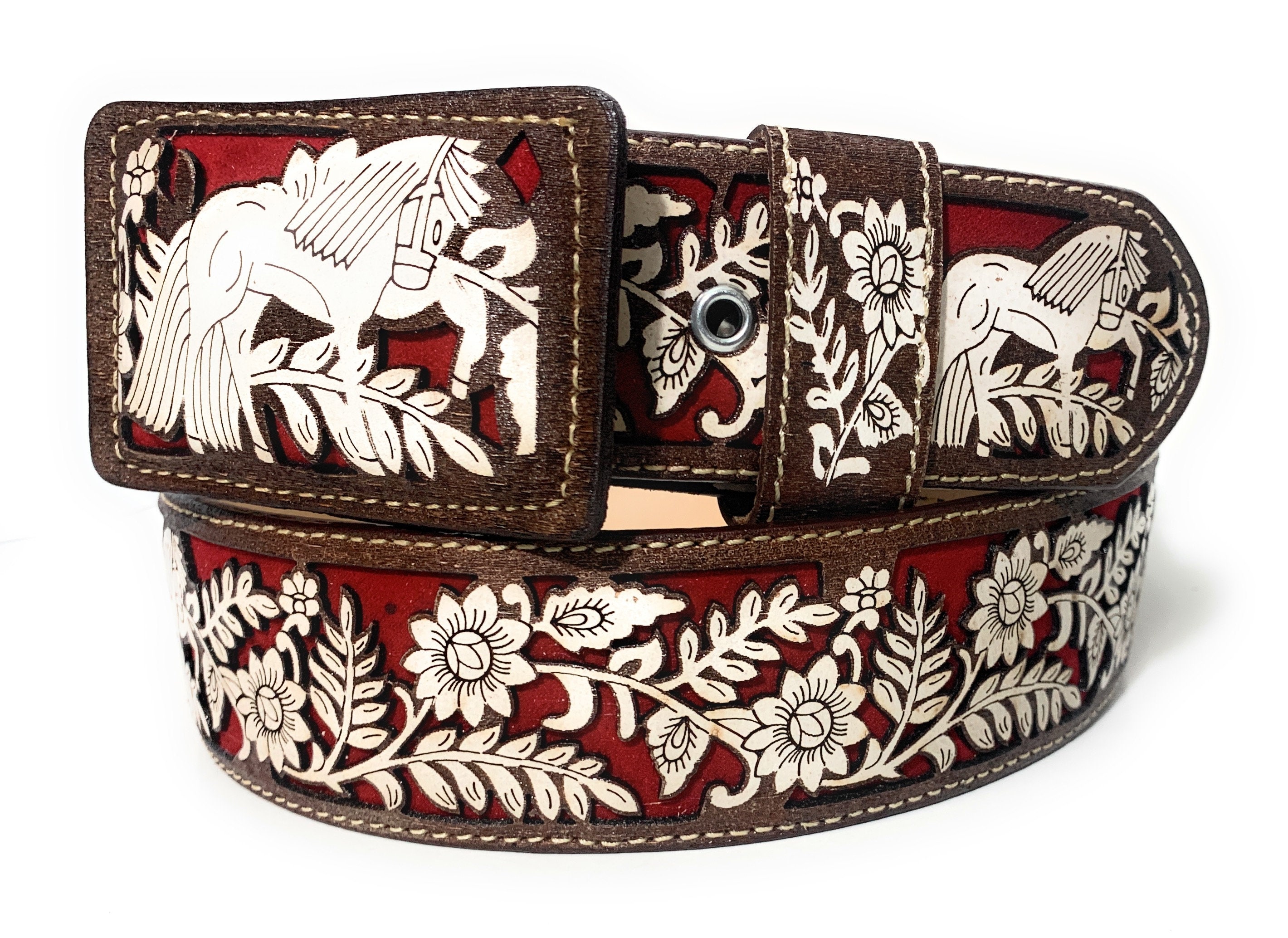 Mens Western Belt Authentic Mexican Charro Belt Cinto Etsy UK