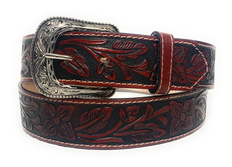 1 3/4 Wide Embossed Genuine Leather Western Style - Etsy