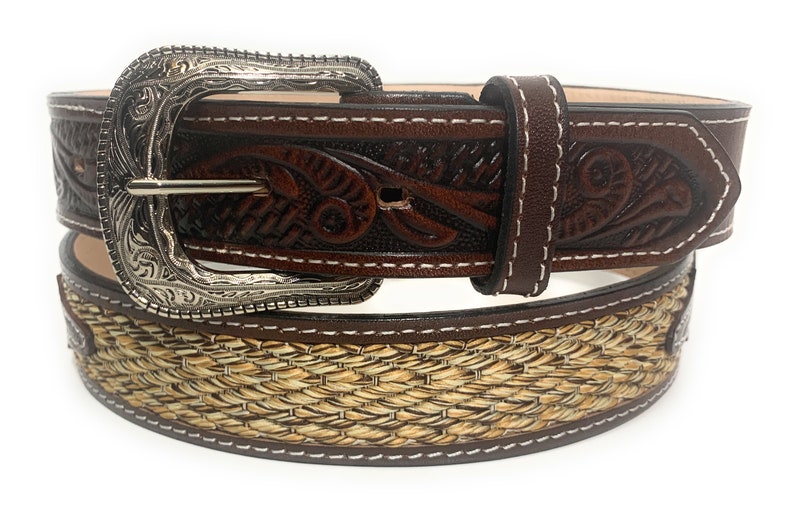 Kids Boys Western Leather Belt. Tulip Decorated Little Cowboy Etsy
