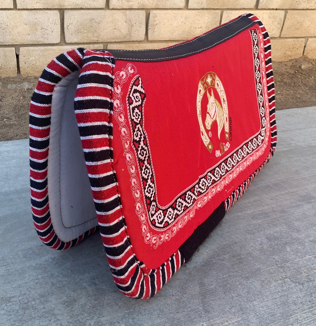 Red Horse Saddle Pad, Western Saddle Blanket Carona Charra Etsy