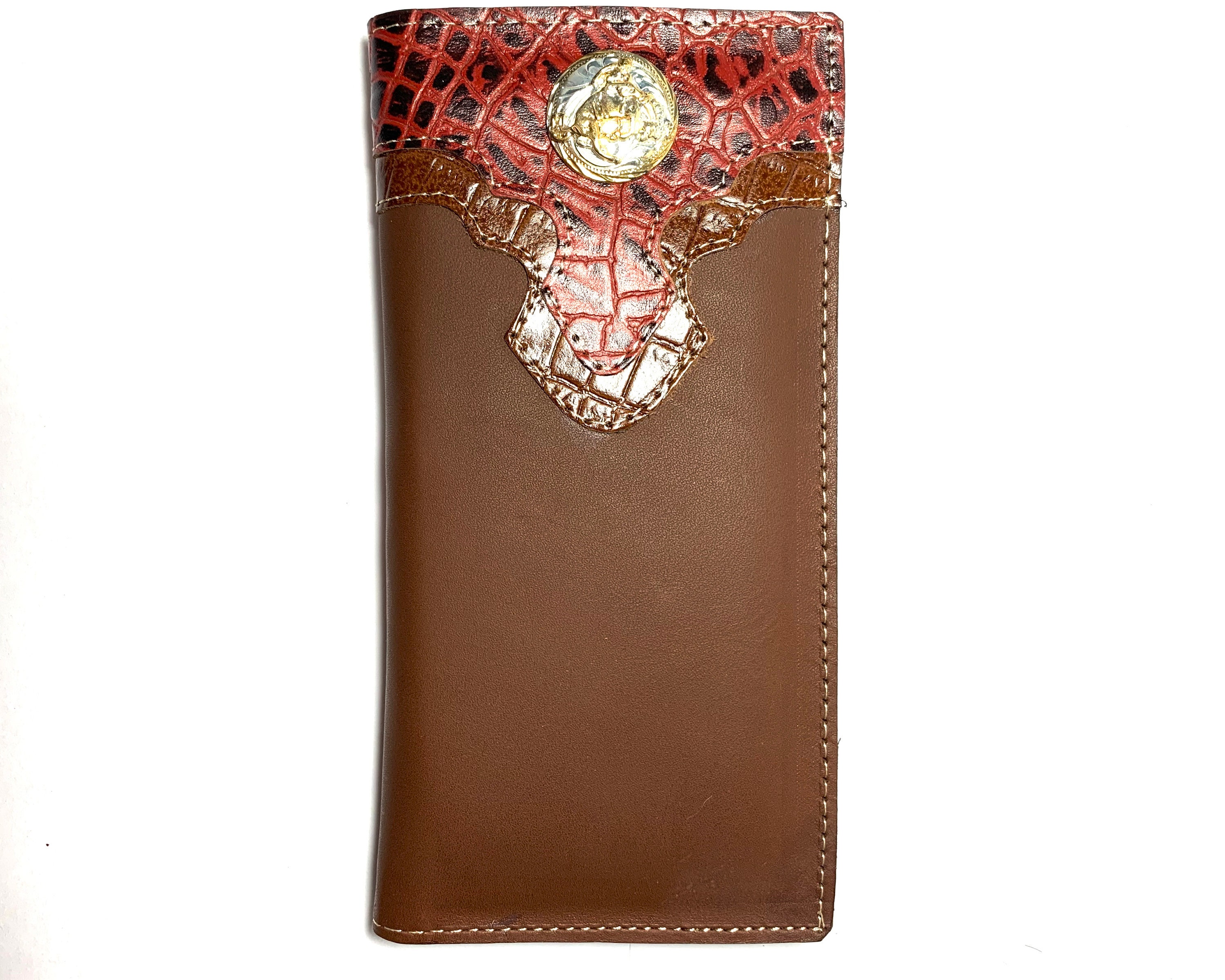 Men's Western Wallet Genuine Leather Tall Bi Fold Rodeo Etsy