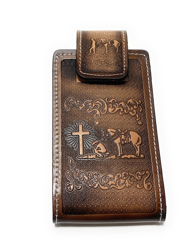 Western Cell Phone Case Heavy Duty Genuine Leather Cowboy Etsy