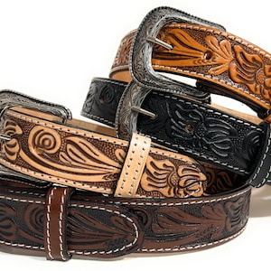 OLYCRAFT 2pcs Cowboy Belt Buckles Western Cowboy Replacement Belt Fastener Flower Pattern Cowboy Cowgirl Belt Buckles Antique
