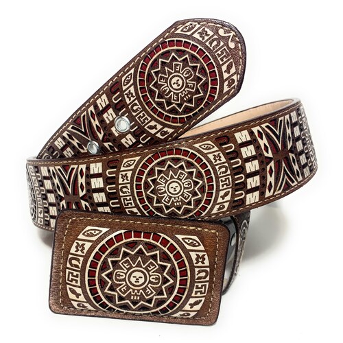 Authentic Mexican Charro Belt Cinto Laser Vaquero Fino Etsy