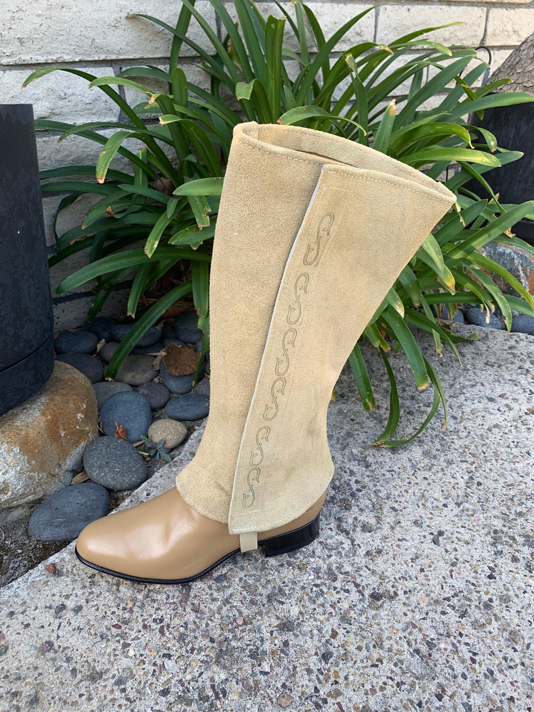 Polainas Cafe/Miel (M) Charras Leather Half Chaps