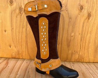 Polainas Cafe/Miel (M) Charras Leather Half Chaps main image 0