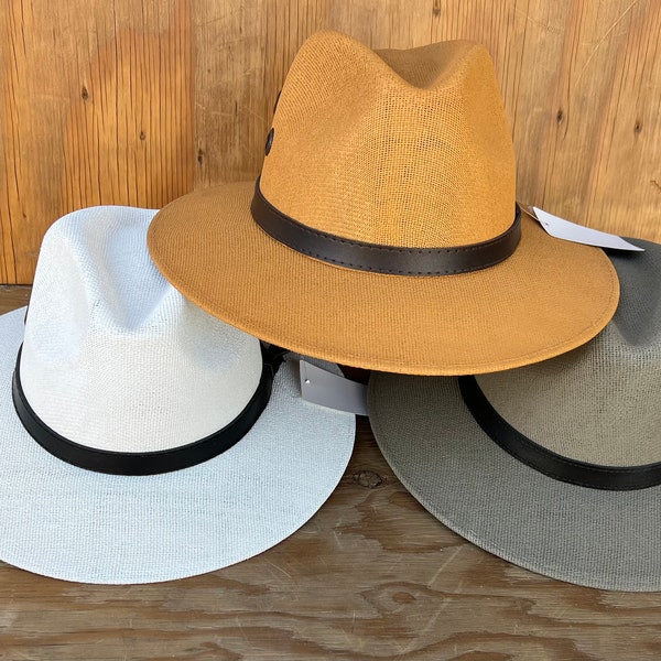 Men's Panama Style Summer Hat Light Weight Beach Style Hat