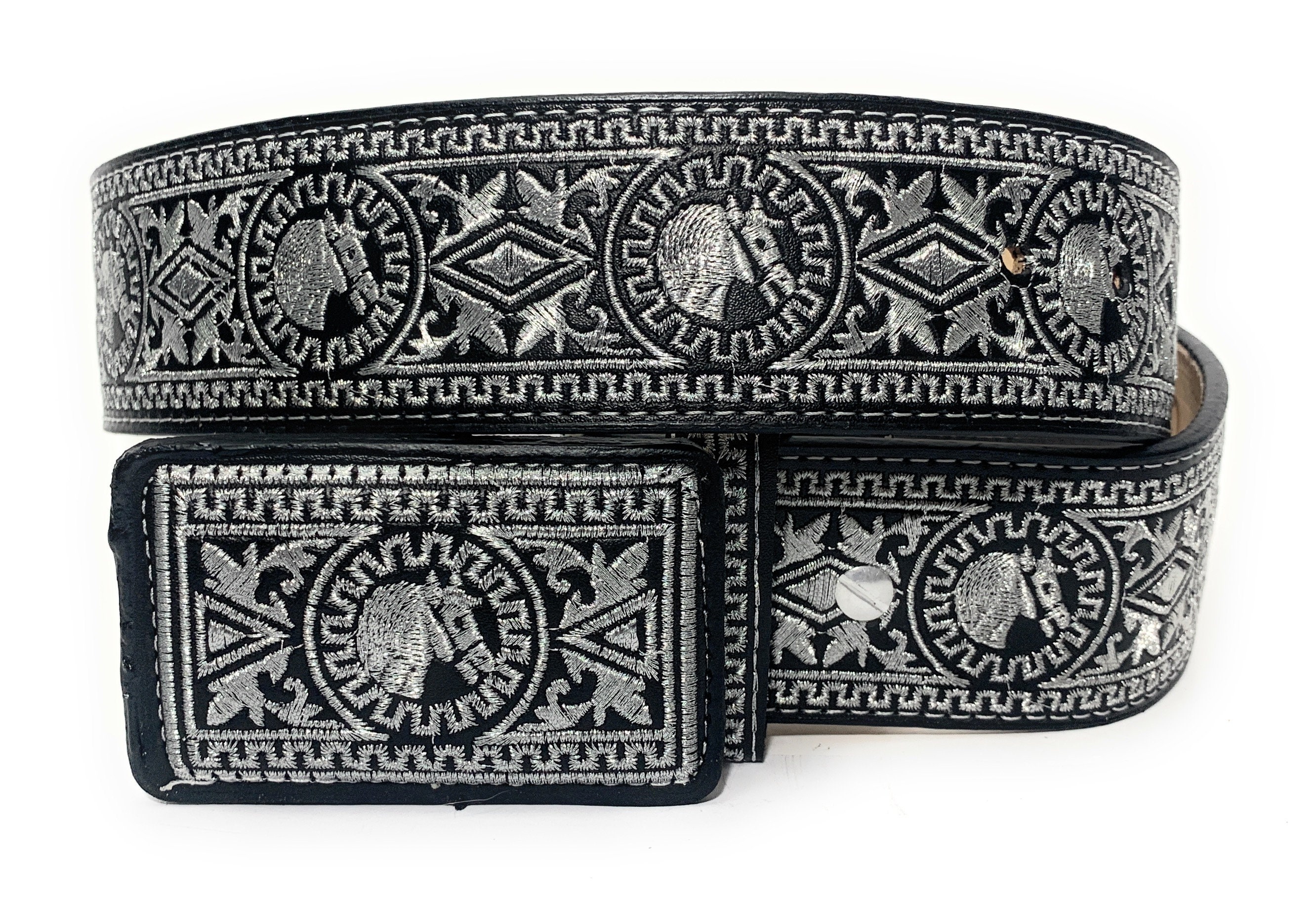 Mens embroider western belt . charro bordado. - Etsy España