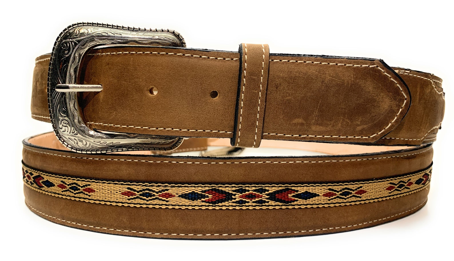 South Western Style Leather Belt Ranger Cowboy Rodeo Belt Etsy New