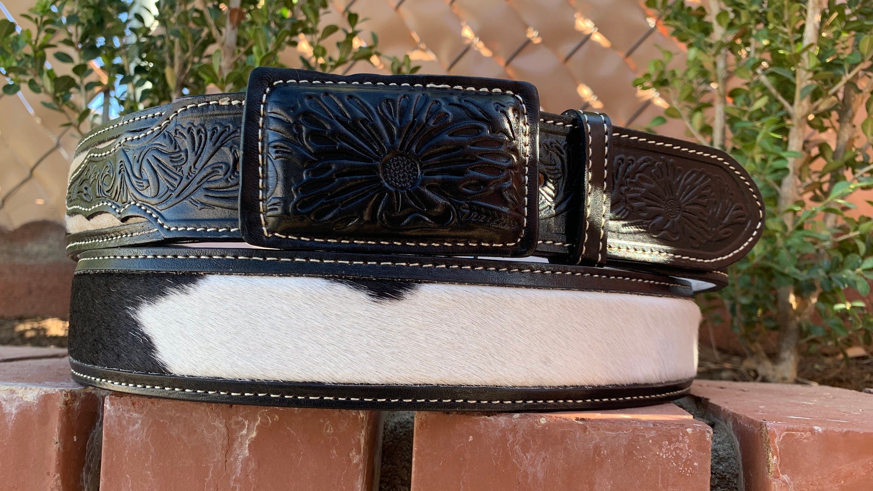 Men's Black Western Belt. Cowboy 2 wide Rodeo Etsy