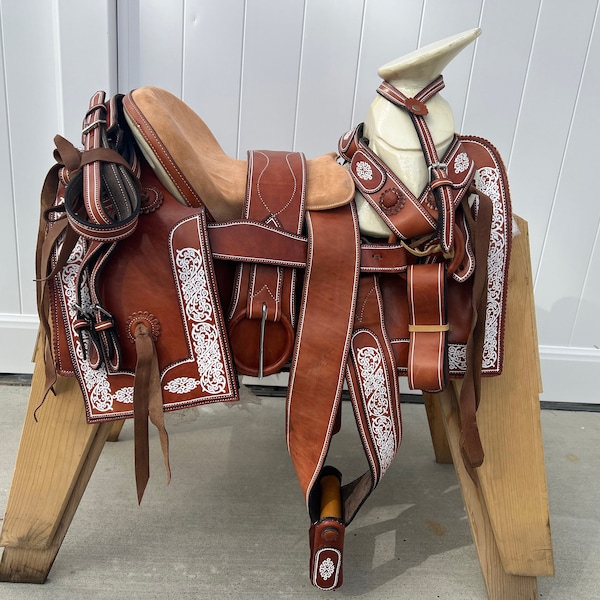 Fuste De Selle Charro 15" – Avec Ferrures Acier Inoxydable, M-Royal Saddles, Neuf