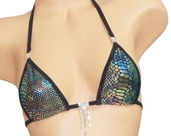 Micro G-String Bikini w/RHINESTONES!-Choice of Bottom